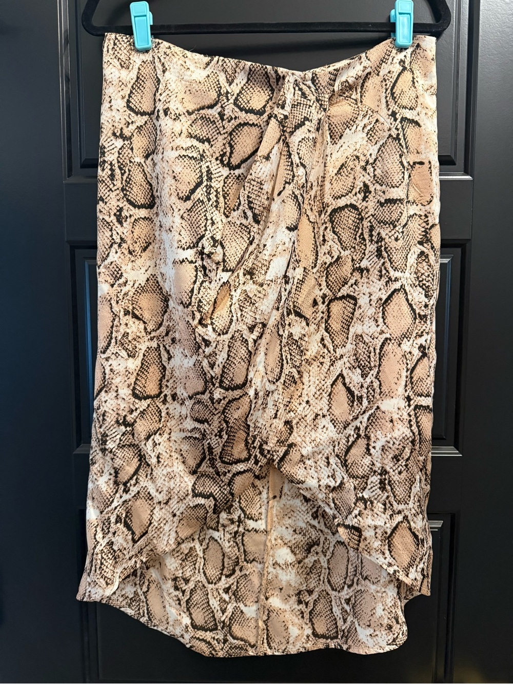 Gilli Beige/ Blush and Black Snake Print Skirt